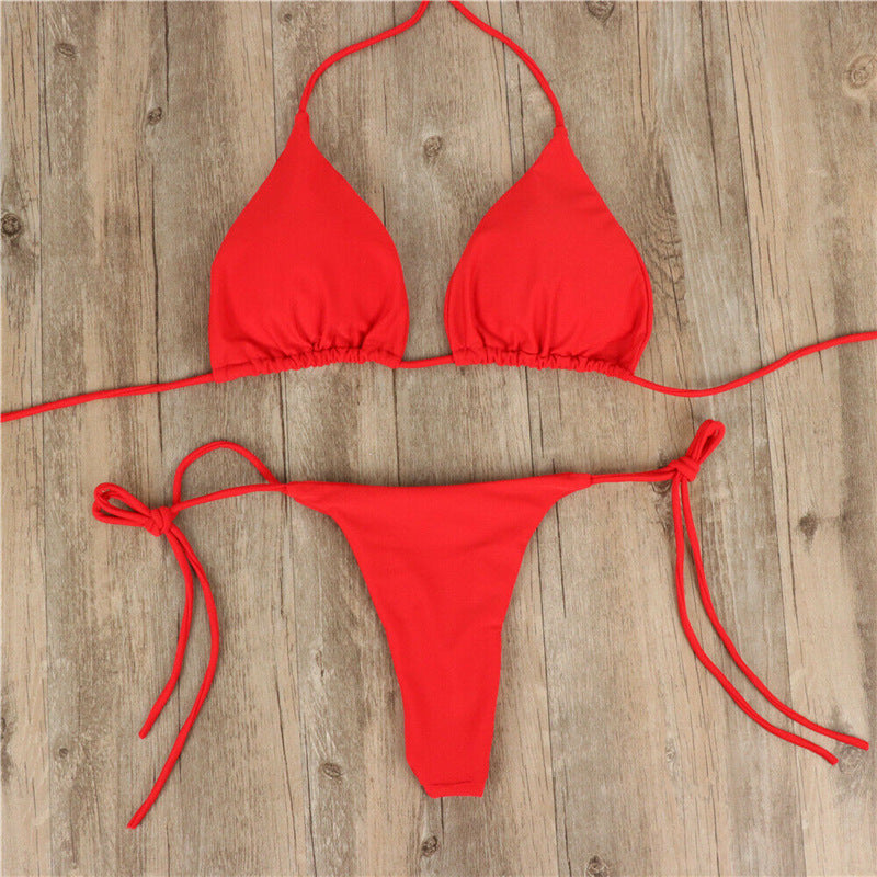 Halter Neck Tie Swimsuit