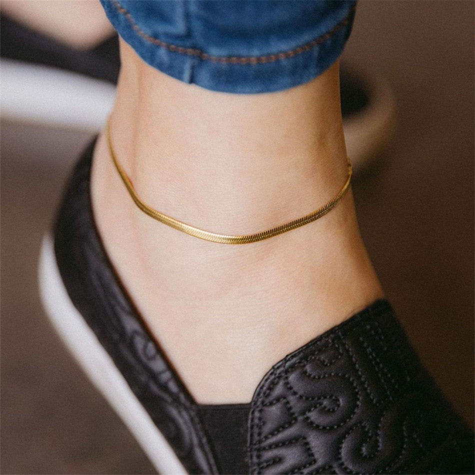 Stainless Steel Snake Chain Anklet