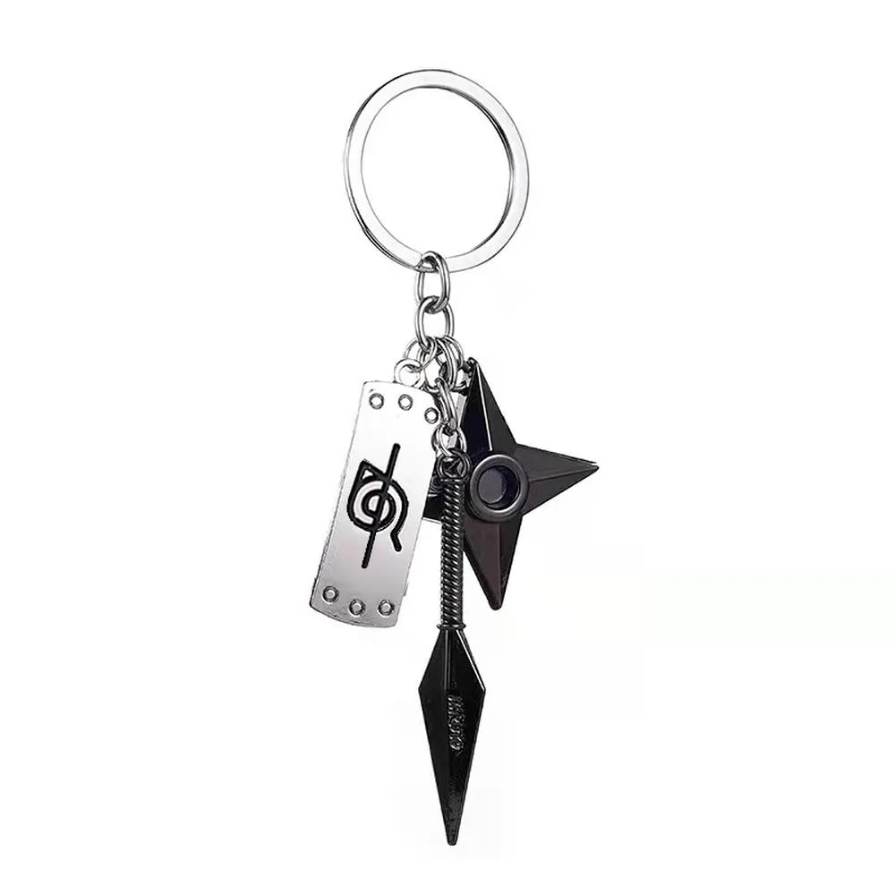 Kunai Shuriken Konoha Ninja Keychain for Car Keys