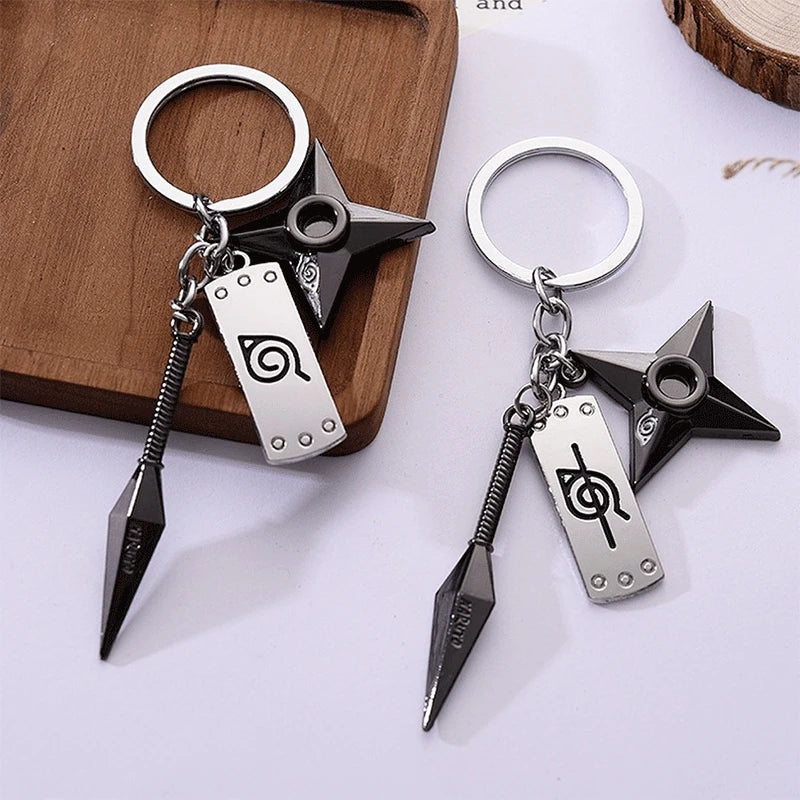 Kunai Shuriken Konoha Ninja Keychain for Car Keys