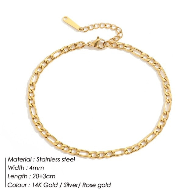 Stainless Steel Snake Chain Anklet